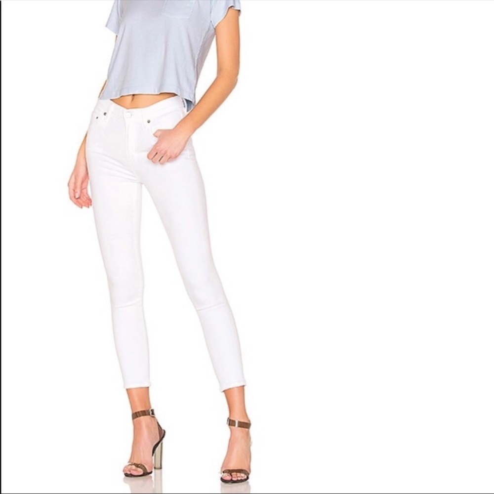 Citizens of Humanity Rocket Crop High Rise Skinny Jeans White Size 24